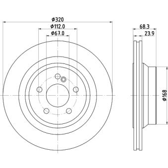 Jeu de 2 disques de frein arrière MINTEX OEM 2194230012