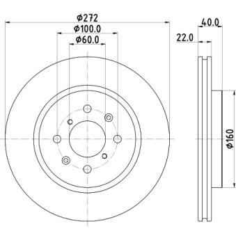 Jeu de 2 disques de frein avant MINTEX OEM 5531168L50000