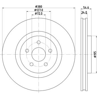 Jeu de 2 disques de frein avant MINTEX OEM 5181513AC Jeu de 2 disques de frein avant MINTEX OEM 5181513AC