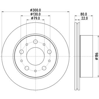Jeu de 2 disques de frein arrière MINTEX OEM 1612435780