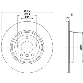 Jeu de 2 disques de frein arrière MINTEX OEM 6778649