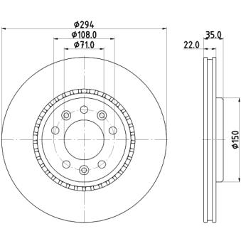 Jeu de 2 disques de frein arrière MINTEX OEM SU001A6135
