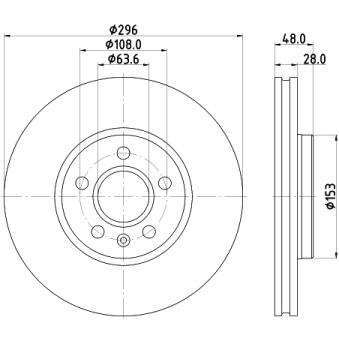 Jeu de 2 disques de frein avant MINTEX OEM 31423722