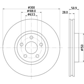 Jeu de 2 disques de frein avant MINTEX OEM 1877785