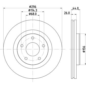 Jeu de 2 disques de frein avant MINTEX OEM 402061KC3A
