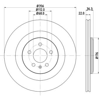 Jeu de 2 disques de frein arrière MINTEX OEM 4H0615601P