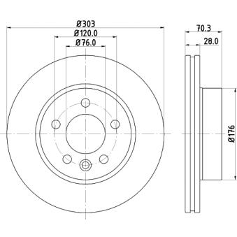 Jeu de 2 disques de frein avant MINTEX MDC2769C
