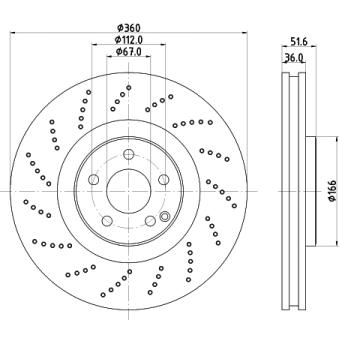 Jeu de 2 disques de frein avant MINTEX OEM 000421171207