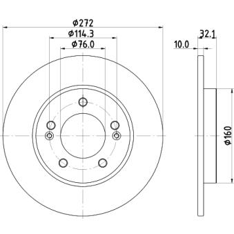 Jeu de 2 disques de frein arrière MINTEX MDC2797C