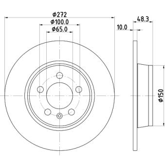 Jeu de 2 disques de frein arrière MINTEX OEM 6R0615601