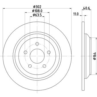 Jeu de 2 disques de frein arrière MINTEX OEM JX612A315BEA