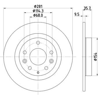 Jeu de 2 disques de frein arrière MINTEX OEM D10E26251