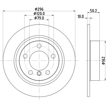 Jeu de 2 disques de frein arrière MINTEX MDC2824C