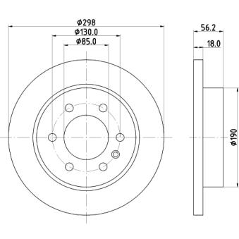Jeu de 2 disques de frein arrière MINTEX OEM 9104232100