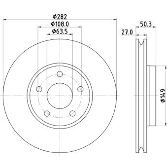 Jeu de 2 disques de frein avant MINTEX OEM 2305503
