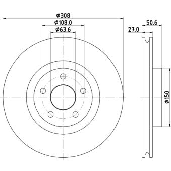 Jeu de 2 disques de frein avant MINTEX OEM 2305506