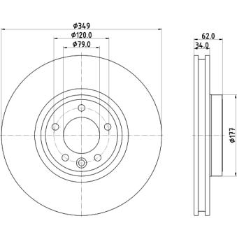 Jeu de 2 disques de frein avant MINTEX OEM LR081594 Jeu de 2 disques de frein avant MINTEX OEM LR081594