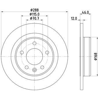 Jeu de 2 disques de frein arrière MINTEX OEM 13517857