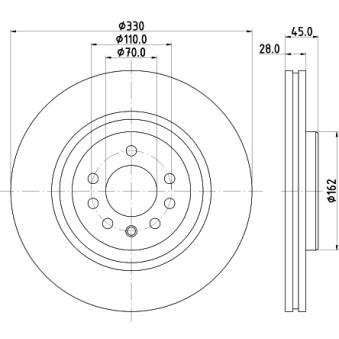 Jeu de 2 disques de frein avant MINTEX OEM 95517219