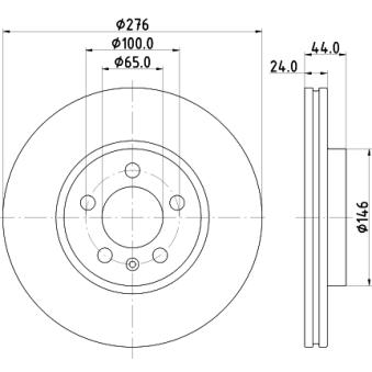 Jeu de 2 disques de frein avant MINTEX MDC2939C
