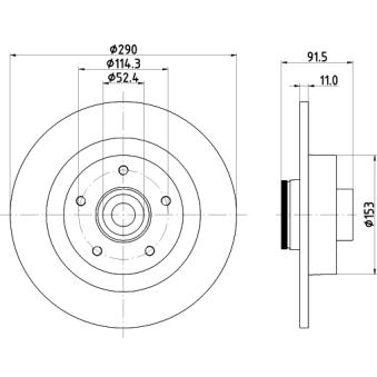 Jeu de 2 disques de frein arrière MINTEX OEM 432021878R