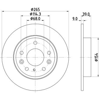 Jeu de 2 disques de frein arrière MINTEX OEM BDTS26251
