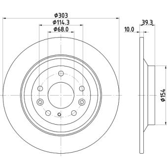 Jeu de 2 disques de frein avant MINTEX OEM DGJ626251