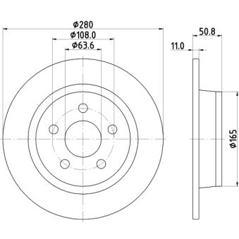 Jeu de 2 disques de frein arrière MINTEX OEM 2252933