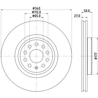 Jeu de 2 disques de frein avant MINTEX MDC3042C