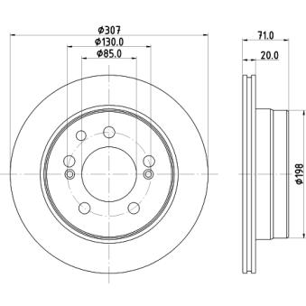 Jeu de 2 disques de frein arrière MINTEX OEM 4840109100