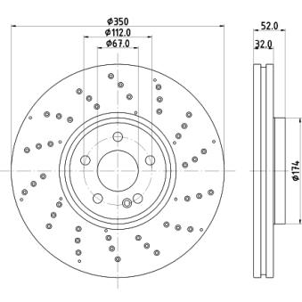 Jeu de 2 disques de frein avant MINTEX [MDC3182C]