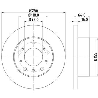 Jeu de 2 disques de frein avant MINTEX OEM 7531819