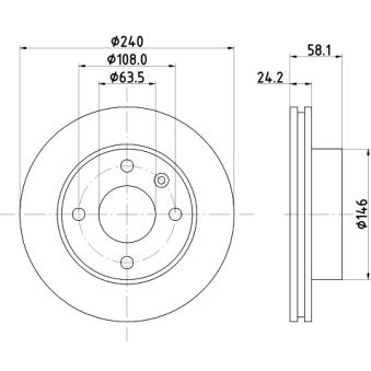 Jeu de 2 disques de frein avant MINTEX OEM 87BX1125CA