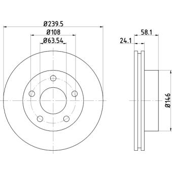 Jeu de 2 disques de frein avant MINTEX OEM 5022679