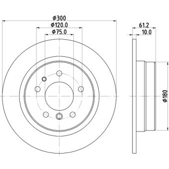 Jeu de 2 disques de frein arrière MINTEX OEM 34216756537