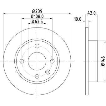 Jeu de 2 disques de frein avant MINTEX OEM 6191063