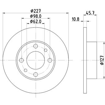 Jeu de 2 disques de frein avant MINTEX OEM RF16500253