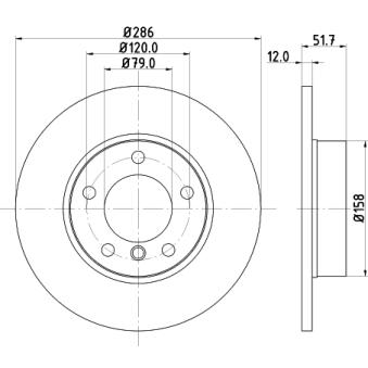 Jeu de 2 disques de frein avant MINTEX OEM 34111160673