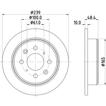 Jeu de 2 disques de frein arrière MINTEX MDC644