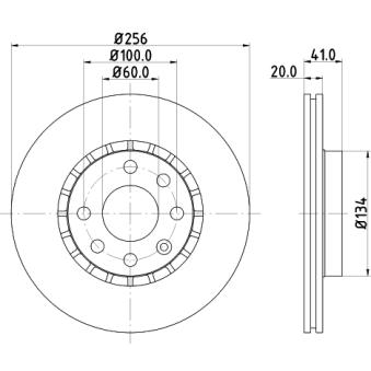 Jeu de 2 disques de frein avant MINTEX OEM 90421727