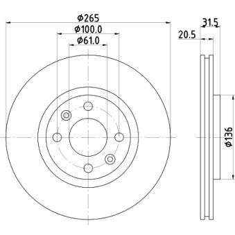 Jeu de 2 disques de frein avant MINTEX MDC705