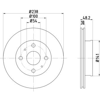 Jeu de 2 disques de frein avant MINTEX OEM 4351212440