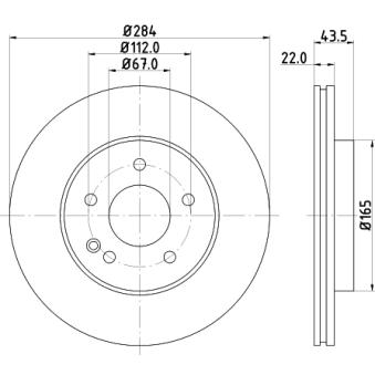 Jeu de 2 disques de frein avant MINTEX OEM 2024210912