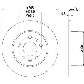 Jeu de 2 disques de frein arrière MINTEX OEM 7700800003