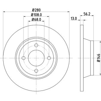 Jeu de 2 disques de frein avant MINTEX OEM 8A0615301D