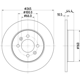 Jeu de 2 disques de frein arrière MINTEX OEM 7700800002
