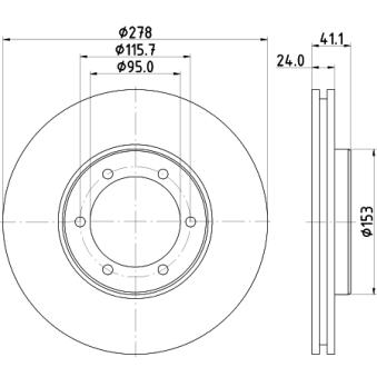 Jeu de 2 disques de frein avant MINTEX OEM 602550