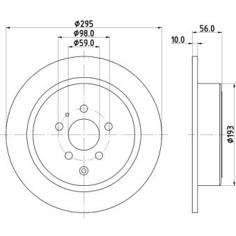 Jeu de 2 disques de frein arrière MINTEX OEM 9566928380