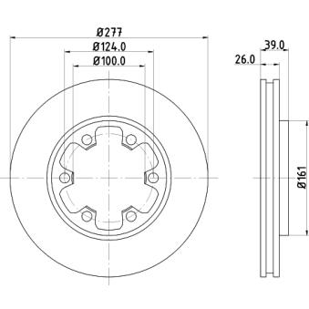 Jeu de 2 disques de frein avant MINTEX OEM 4020631G01