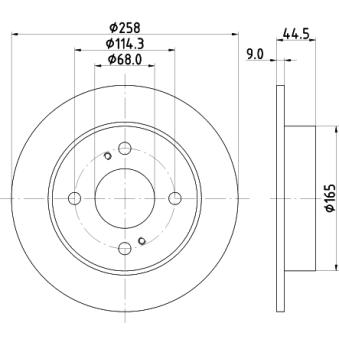 Jeu de 2 disques de frein arrière MINTEX OEM 4320642R01
